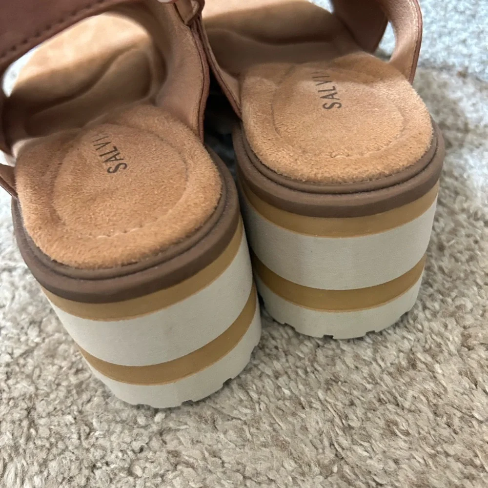 NWOT Salvia “Hope” Cuoio Sheep Leather Platform Sandals. Chunky. Comfort. Sz 36 - Picture 10 of 11